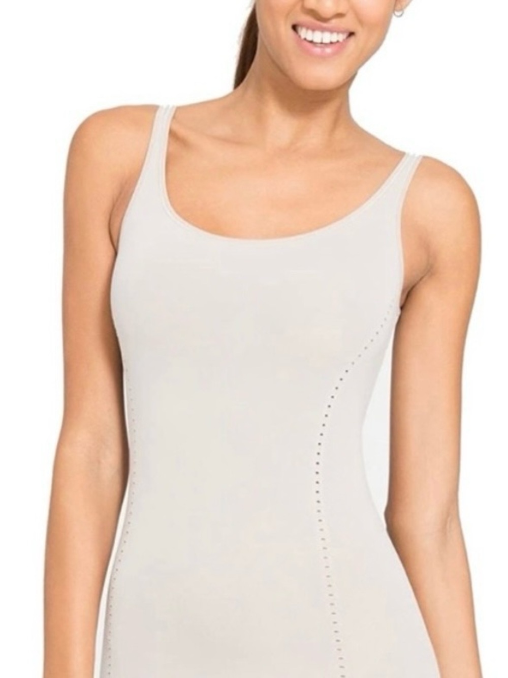 Spanx Seamless Shaping Slimming Nude Beige Tank Top Classic